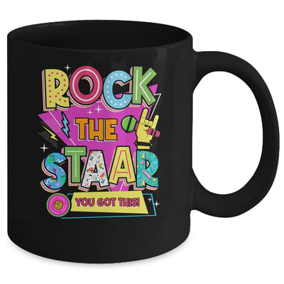 Rock The Staar Test Testing Day Retro Groovy Teacher Stars Mug | teecentury