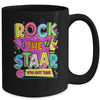 Rock The Staar Test Testing Day Retro Groovy Teacher Stars Mug | teecentury