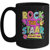 Rock The Staar Test Testing Day Retro Groovy Teacher Stars Mug | teecentury