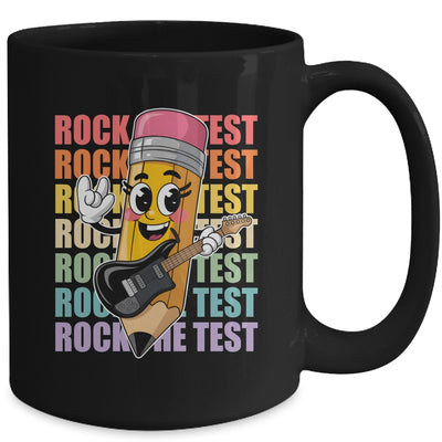 Rock The Test Day Teacher Testing Day Motivational Funny Mug | teecentury