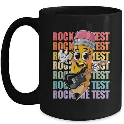 Rock The Test Day Teacher Testing Day Motivational Funny Mug | teecentury