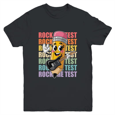 Rock The Test Day Teacher Testing Day Motivational Funny Youth Shirt | teecentury