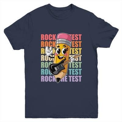 Rock The Test Day Teacher Testing Day Motivational Funny Youth Shirt | teecentury