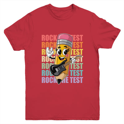Rock The Test Day Teacher Testing Day Motivational Funny Youth Shirt | teecentury