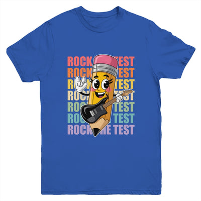 Rock The Test Day Teacher Testing Day Motivational Funny Youth Shirt | teecentury