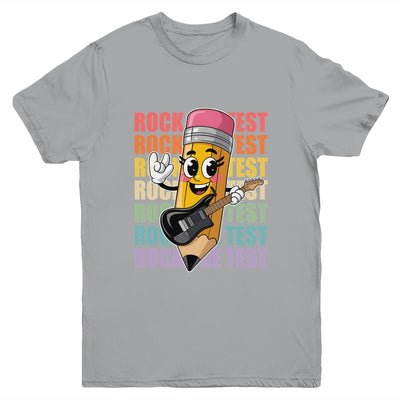 Rock The Test Day Teacher Testing Day Motivational Funny Youth Shirt | teecentury