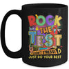 Rock The Test Dont Stress Testing Day Teachers Students Mug | teecentury
