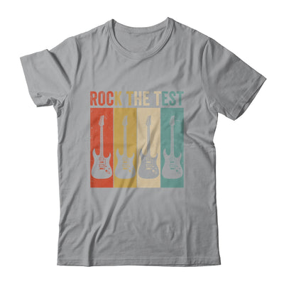 Rock The Test Guitar Teacher Test Day Testing Day Vintage Shirt & Hoodie | teecentury