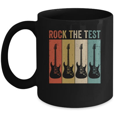 Rock The Test Guitar Teacher Test Day Testing Day Vintage Mug | teecentury