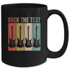 Rock The Test Guitar Teacher Test Day Testing Day Vintage Mug | teecentury