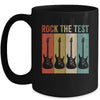 Rock The Test Guitar Teacher Test Day Testing Day Vintage Mug | teecentury