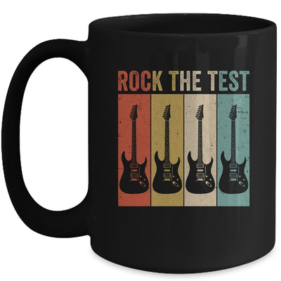 Rock The Test Guitar Teacher Test Day Testing Day Vintage Mug | teecentury