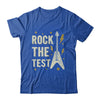 Rock The Test Guitar Testing Day Teacher Test Day Teacher Shirt & Hoodie | teecentury