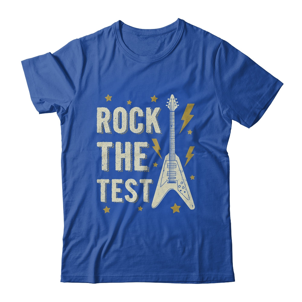 Rock The Test Guitar Testing Day Teacher Test Day Teacher Shirt & Hoodie | teecentury