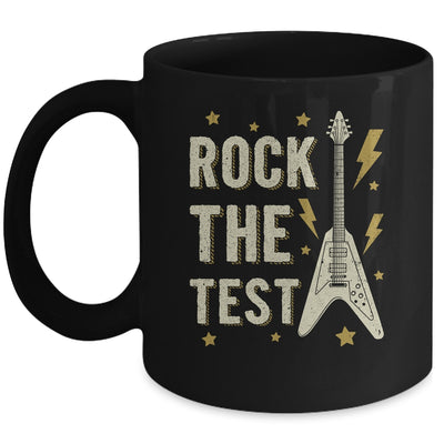 Rock The Test Guitar Testing Day Teacher Test Day Teacher Mug | teecentury