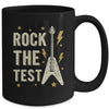 Rock The Test Guitar Testing Day Teacher Test Day Teacher Mug | teecentury