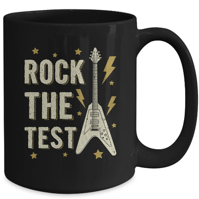 Rock The Test Guitar Testing Day Teacher Test Day Teacher Mug | teecentury