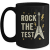 Rock The Test Guitar Testing Day Teacher Test Day Teacher Mug | teecentury