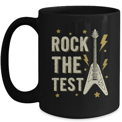 Rock The Test Guitar Testing Day Teacher Test Day Teacher Mug | teecentury