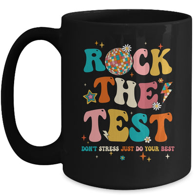 Rock The Test Testing Day Don't Stress Do Your Best Test Day Mug | teecentury