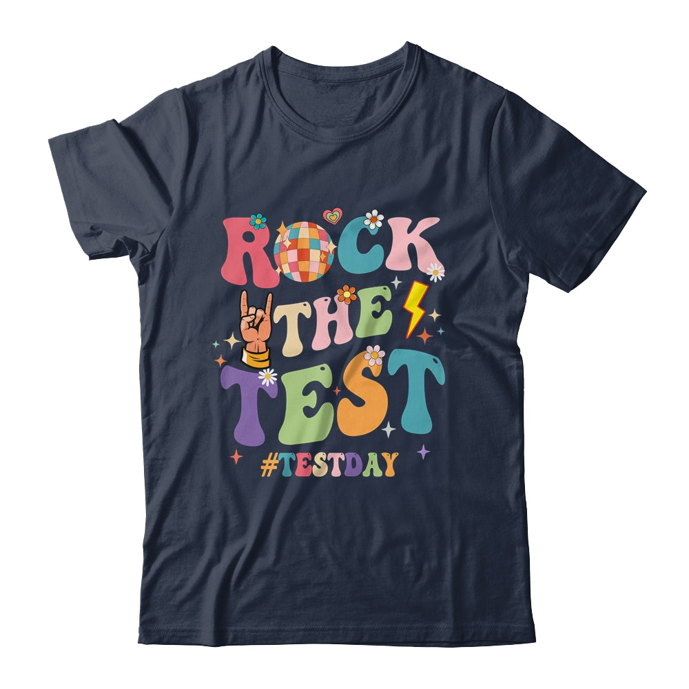 Rock The Test Testing Day Retro Motivational Teacher Student Shirt & Hoodie | teecentury