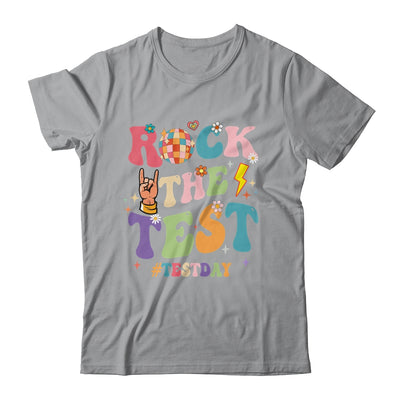 Rock The Test Testing Day Retro Motivational Teacher Student Shirt & Hoodie | teecentury