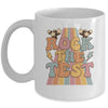 Rock The Test Testing Day Retro Teacher Stars Students Mug | teecentury