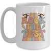 Rock The Test Testing Day Retro Teacher Stars Students Mug | teecentury