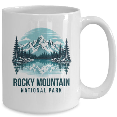 Rocky Mountain National Park Retro Mountain Lake Outdoor Hiking Mug | teecentury