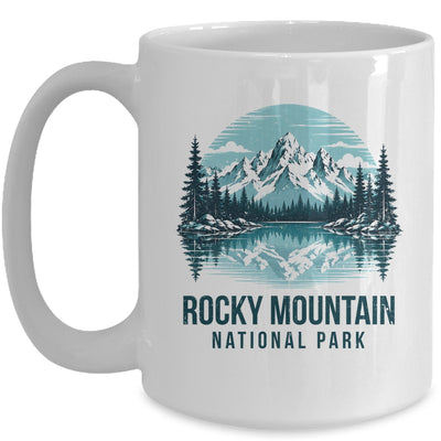 Rocky Mountain National Park Retro Mountain Lake Outdoor Hiking Mug | teecentury