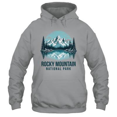 Rocky Mountain National Park Retro Mountain Lake Outdoor Hiking Shirt & Tank Top | teecentury