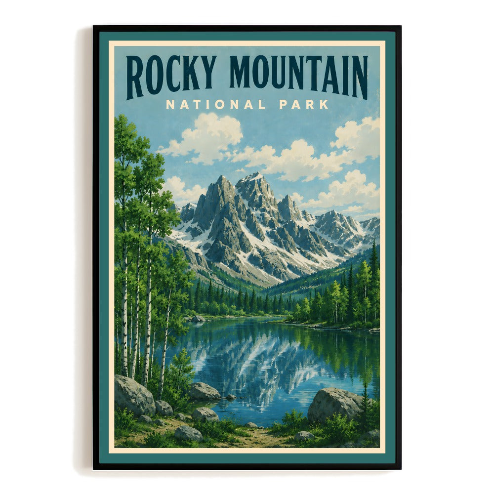 Rocky Mountain National Park Vintage Travel Poster Wall Art Decor Landscape Print Painting Picture For Home Living Room Office Bedroom Decor Unframed | teecentury