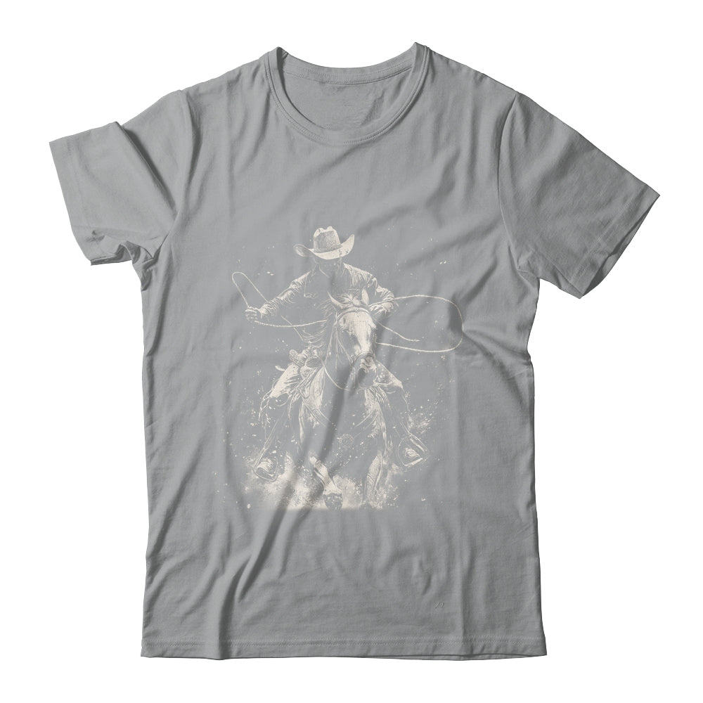 Rodeo Cowboy Dark Western Horse Vintage Art Graphic Men Shirt & Hoodie | teecentury