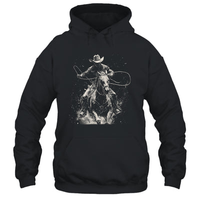 Rodeo Cowboy Dark Western Horse Vintage Art Graphic Men Shirt & Hoodie | teecentury