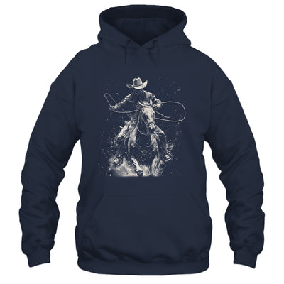Rodeo Cowboy Dark Western Horse Vintage Art Graphic Men Shirt & Hoodie | teecentury