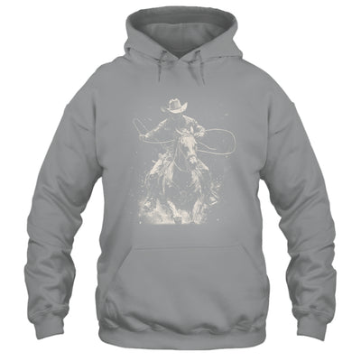 Rodeo Cowboy Dark Western Horse Vintage Art Graphic Men Shirt & Hoodie | teecentury