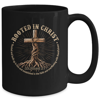 Rooted In Christ Jesus Christian For Men Women Cross Faith Mug | teecentury