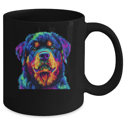 Rottweiler Dog Colorful Face Dog Lover Men Women Mug | teecentury