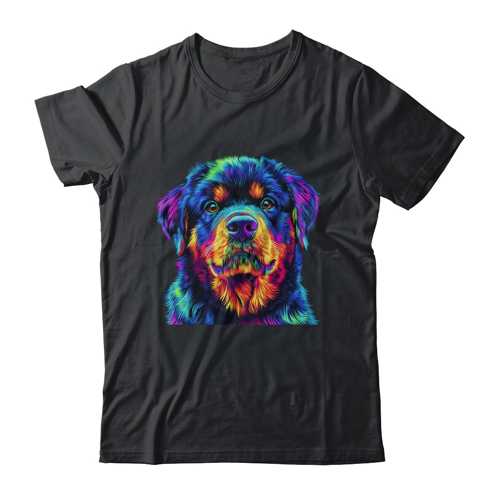 Rottweiler Dog Colorful Face Dog Lover Men Women Shirt & Tank Top | teecentury