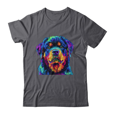Rottweiler Dog Colorful Face Dog Lover Men Women Shirt & Tank Top | teecentury