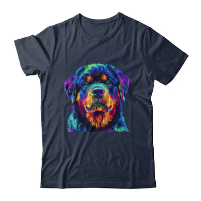 Rottweiler Dog Colorful Face Dog Lover Men Women Shirt & Tank Top | teecentury
