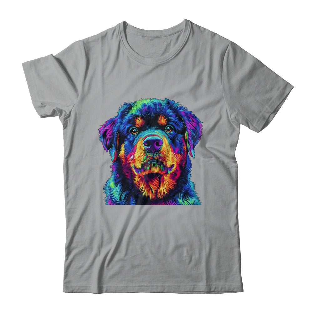 Rottweiler Dog Colorful Face Dog Lover Men Women Shirt & Tank Top | teecentury