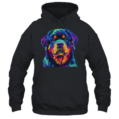 Rottweiler Dog Colorful Face Dog Lover Men Women Shirt & Tank Top | teecentury