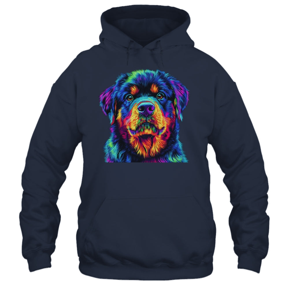 Rottweiler Dog Colorful Face Dog Lover Men Women Shirt & Tank Top | teecentury