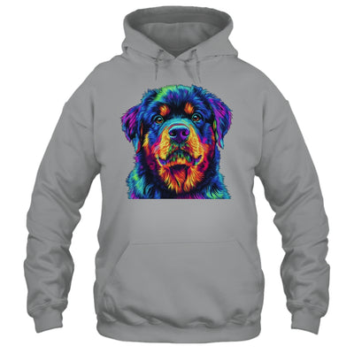 Rottweiler Dog Colorful Face Dog Lover Men Women Shirt & Tank Top | teecentury