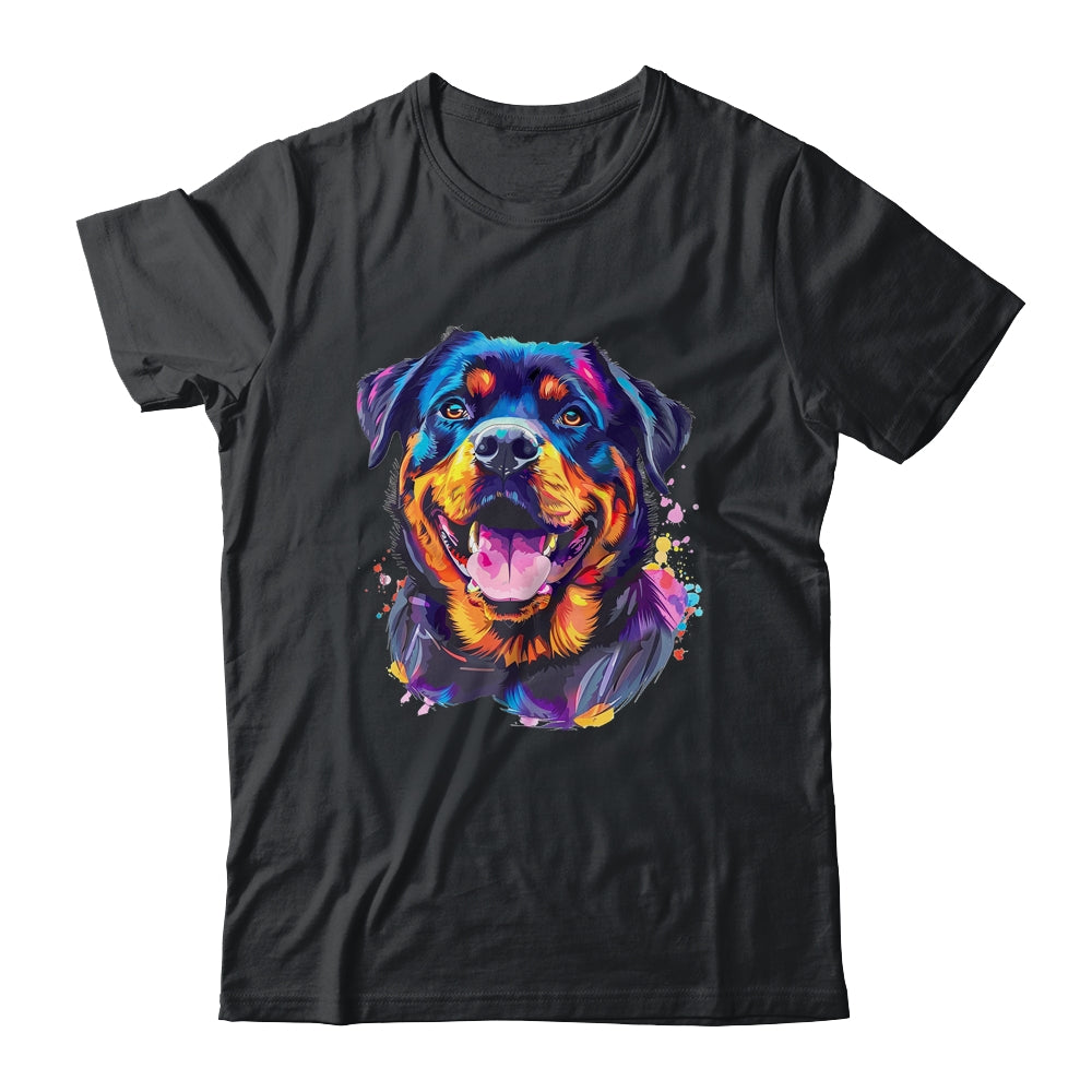 Rottweiler Mom Lover Puppy Dog Watercolor Tie Dye Painting Shirt & Tank Top | teecentury