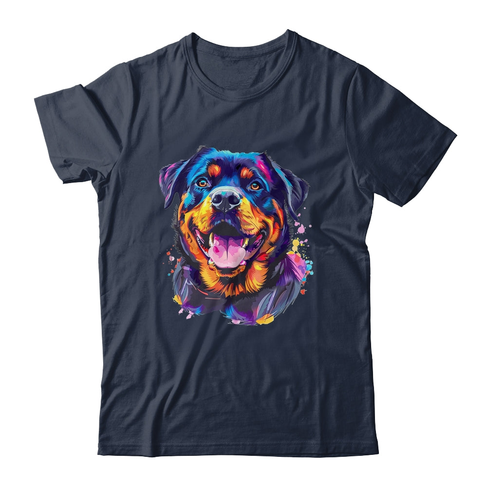 Rottweiler Mom Lover Puppy Dog Watercolor Tie Dye Painting Shirt & Tank Top | teecentury
