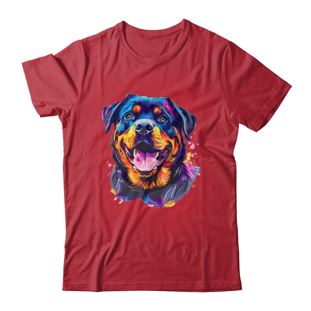 Rottweiler Mom Lover Puppy Dog Watercolor Tie Dye Painting Shirt & Tank Top | teecentury