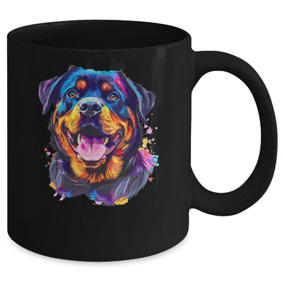 Rottweiler Mom Lover Puppy Dog Watercolor Tie Dye Painting Mug | teecentury