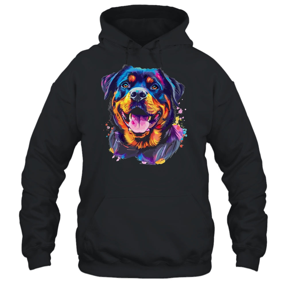 Rottweiler Mom Lover Puppy Dog Watercolor Tie Dye Painting Shirt & Tank Top | teecentury